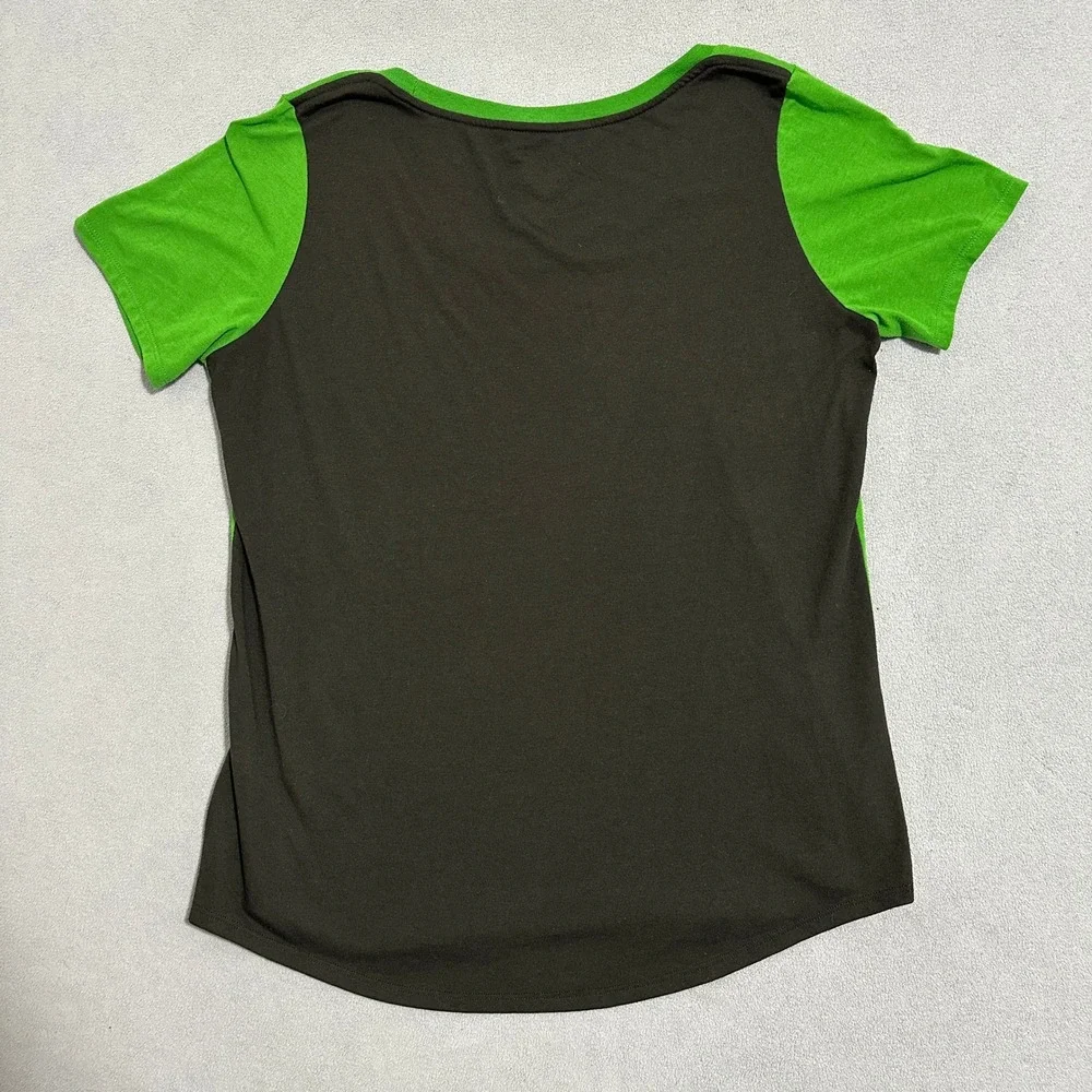 Nike Oregon Ducks T-Shirt‎ Scoop-Neck Short Sleeve Green Black Womens Size Large
